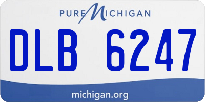 MI license plate DLB6247