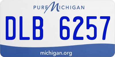 MI license plate DLB6257