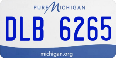 MI license plate DLB6265