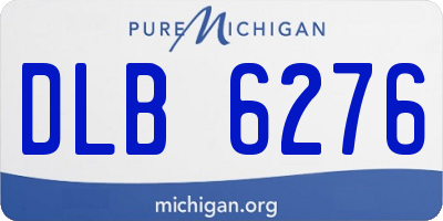 MI license plate DLB6276