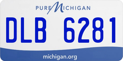 MI license plate DLB6281