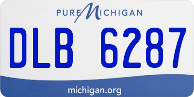 MI license plate DLB6287