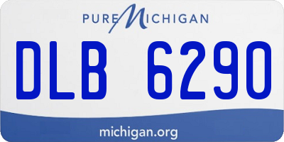 MI license plate DLB6290