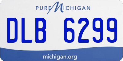 MI license plate DLB6299