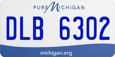 MI license plate DLB6302