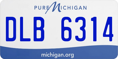 MI license plate DLB6314