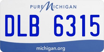 MI license plate DLB6315