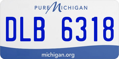 MI license plate DLB6318