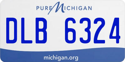 MI license plate DLB6324