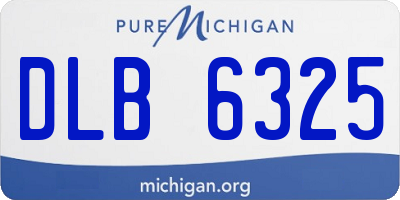 MI license plate DLB6325