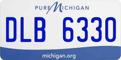 MI license plate DLB6330