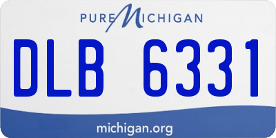 MI license plate DLB6331