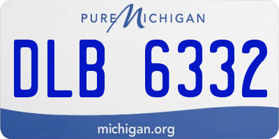 MI license plate DLB6332