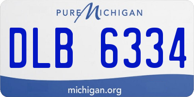 MI license plate DLB6334