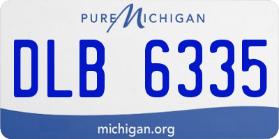 MI license plate DLB6335