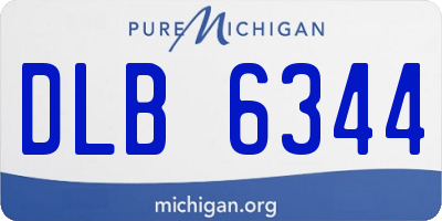 MI license plate DLB6344