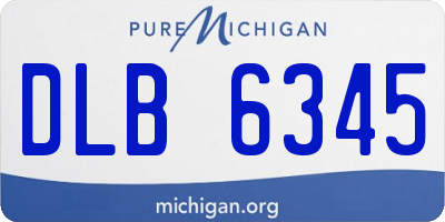 MI license plate DLB6345