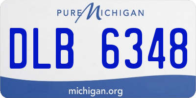 MI license plate DLB6348
