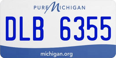 MI license plate DLB6355