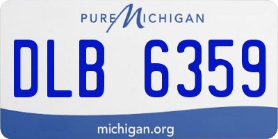 MI license plate DLB6359