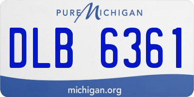 MI license plate DLB6361