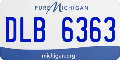 MI license plate DLB6363