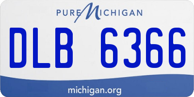 MI license plate DLB6366