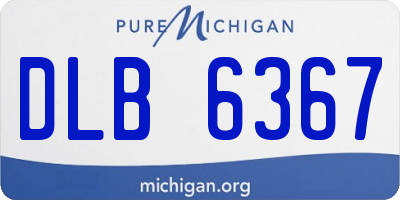 MI license plate DLB6367