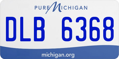 MI license plate DLB6368