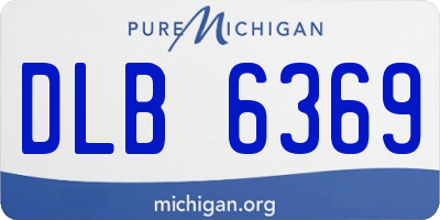 MI license plate DLB6369