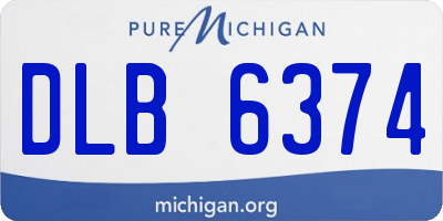 MI license plate DLB6374