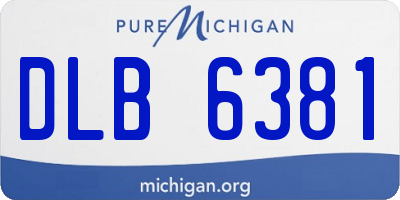 MI license plate DLB6381