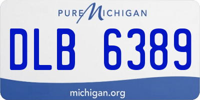 MI license plate DLB6389