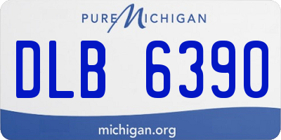 MI license plate DLB6390