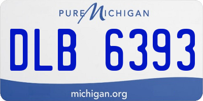 MI license plate DLB6393