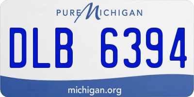 MI license plate DLB6394
