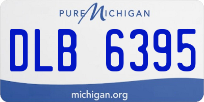 MI license plate DLB6395