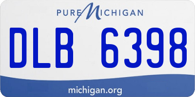 MI license plate DLB6398