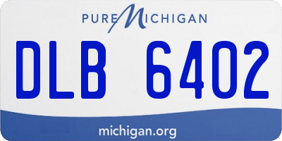 MI license plate DLB6402