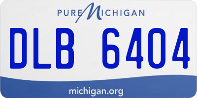 MI license plate DLB6404