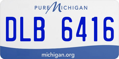 MI license plate DLB6416