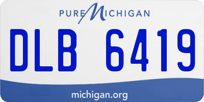 MI license plate DLB6419