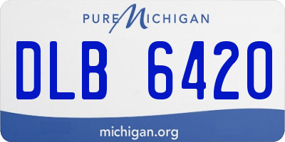 MI license plate DLB6420