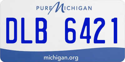 MI license plate DLB6421
