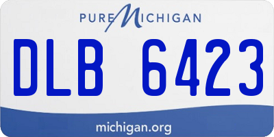 MI license plate DLB6423