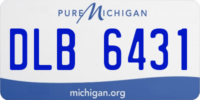 MI license plate DLB6431