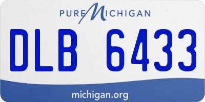 MI license plate DLB6433