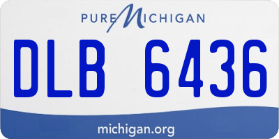 MI license plate DLB6436