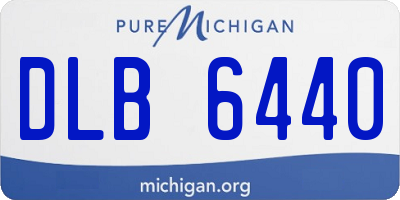 MI license plate DLB6440