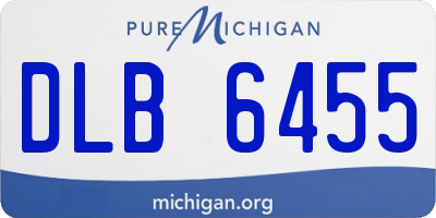 MI license plate DLB6455